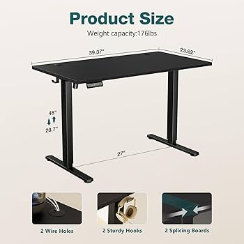 office worker Amazon.com: SMUG Standing Desk, Adjustable Height Electric